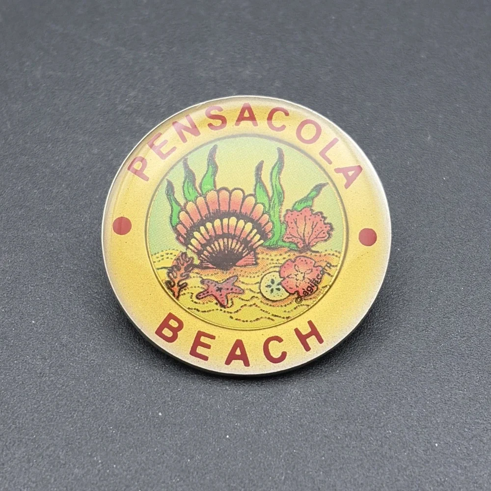 Pensacola Beach Florida Seashells‎ Ocean Lapel Hat Pin